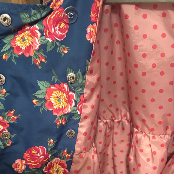 Matilda Jane Floral Raincoat with Pink Polka Dot Lining - Picture 3 of 4